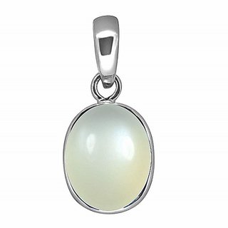 Lab Certified Stone 9.5 Carat Moonstone Silver Pendant Original & Astrological Gemstone Pendant For Unisex Lab Certified Stone 9.5 Carat Moonstone Silver Pendant Original & Astrological Gemstone Pendant For Unisex