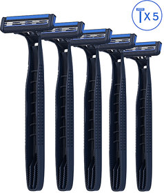 Letsshave Pro 2 Plus Disposable Razor - Twin Blade Disposable Shaving Razor (Pack Of 5)