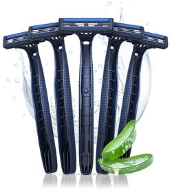 Letsshave Pro 2 Plus Disposable Razor - Twin Blade Disposable Shaving Razor (Pack Of 5)