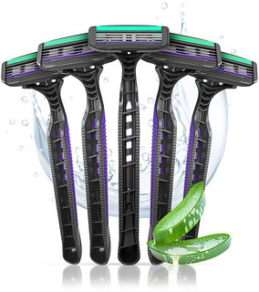 Letsshave Pro 3 Disposable Razor Kit - Three-Blade Disposable Shaving Razor (Pack Of 5)