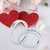 Silver Shine Silver Plated Adjustable Couple Ring With 1 Piece Red Rose Gift Box For Men And Women