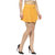 Nitein High Waist Flared Mustard Knit Skater Short Mini Skirt