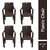 AVRO 7756 Plastic Chairs ,Set of 4 chairs ,Strong and Sturdy Structure, 1 Year Guarantee, Finish ColourBrown