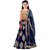 Blue Taffeta Satin Heavy Work Designer Semi Stitched Lehenga Choli For Girls by Femisha Creation