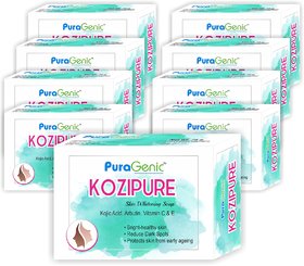 Puragenic Kozipure Skin Whitening Soap, 75gm - Pack of 9