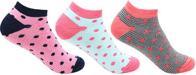 Bonjour Cushioned Women Ankle Socks- Pack Of 3