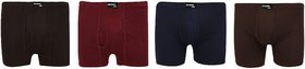 (Pack Of 4) Men's Comfort Soft Cotton Mini Trunk Underwear Brief - Multi-Color