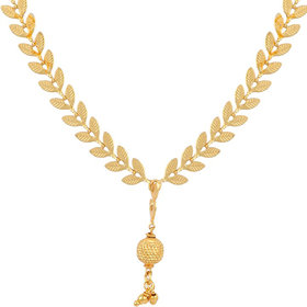 Shine Art Stylish Short Brass Gold Plated Mangalsutra For Women