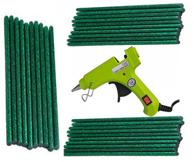 Green Glue Gun With 30 Green Glitter Stick (Leak Proof)
