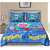 Frionkandy Cotton Doraemon Cartoon Print Blue Double Bed Sheet With 2 Pillow Covers - (82 X 92 Inch) - Shkap1059