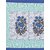 Frionkandy Cotton Boota Floral Print Blue Double Bed Sheet With 2 Pillow Covers - (82 X 92 Inch) - Shkap1061