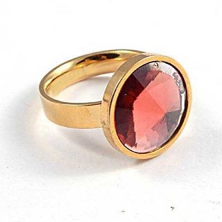                       Ceylonmine Natural Hessonite Ring 5.25 Ratti Unheated & Untreated Gemstone Gomed Gold Plated Ring For Unisex                                              
