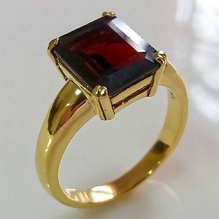                       Ceylonmine Garnet Stone Ring Original  Unheated Gemstone Hessonite 7.25 Ratti Ring For Astrological Purpose                                              