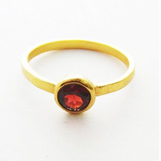                       Ceylonmine Garnet Stone Ring Original & Unheated Gemstone Hessonite 7.25 Ratti Ring For Astrological Purpose                                              