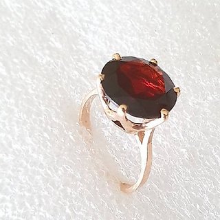                       Ceylonmine Unheated Hessonite Ring 9.25 Ratti Original & Lab Certified Stone Ring For Unisex                                              