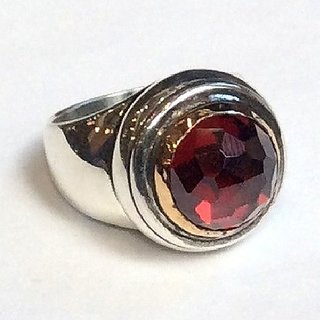                       Ceylonmine Natural Gomed Stone Ring 5.00 Carat Lab Certified & Original Gemstone Hessonite Silver Ring For Unisex                                              