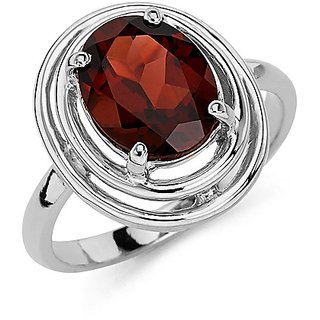                       Ceylonmine Natural Hessonite Ring 5.25 Ratti Unheated & Untreated Gemstone Gomed Silver Ring For Unisex                                              
