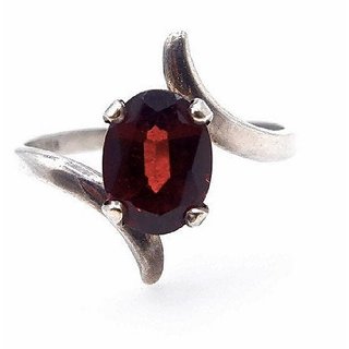                       Ceylonmine Natural Hessonite Ring 5.25 Ratti Unheated & Untreated Gemstone Gomed Silver Ring For Unisex                                              
