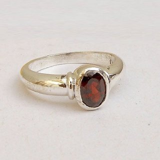                       Ceylonmine Natural Gomed Stone Ring 5.00 Carat Lab Certified  Original Gemstone Hessonite Silver Ring For Unisex                                              