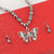 Silver Shine Silver Oxidised Designer Butterfly Pendant Fancy Mala For Women Girl