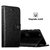 D G Kases Vintage Pu Leather Kickstand Wallet Flip Case Cover For Panasonic I2 Active - Black