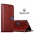 D G Kases Vintage Pu Leather Kickstand Wallet Flip Case Cover For Micromaxa130 - Brown