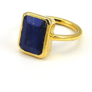                       Ceylonmine-Lapis Lazuli Stone Ring 7.25 Ratti Original & Unheated Gemstone Lapis Lazuli Stone Ring For Women & Men                                              