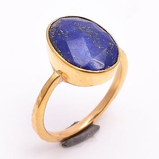                       Ceylonmine-Original Stone Lapis Lazuli Ring 6.25 Ratti Lab Certified & Natural Gemstone Ring For Men & Women                                              