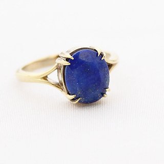                       Ceylonmine-6.25 Ratti Lapis Lazuli Stone Natural & Original Gemstone Lapis Lazuli Stone Ring For Astrological Purpose                                              