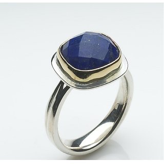                       Ceylonmine-Original Stone Lapis Lazuli Ring 6.25 Ratti Lab Certified & Natural Gemstone Ring For Men & Women                                              