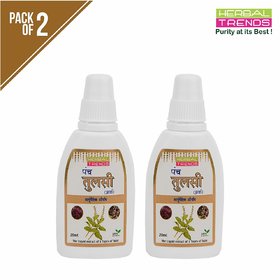 Herbal Trends Panch Tulsi Drops -20Ml- Natural Immunity Builder- Pure ,Unadulterated, No Side Effects-Pack Of 2