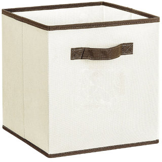 House Of Quirk Foldable Cloth Storage Cube Basket Bins Organizer Containers Drawers Pack Of 1, Beige