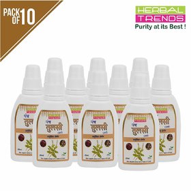Herbal trends Panch Tulsi Drops -20Ml-Natural Immunity Builder- Pure ,Unadulterated, No Side Effects-Pack Of 10