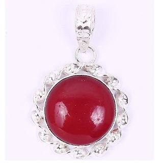                       Ceylonmine 5.50 Carat Red Coral Pendant Original & Unheated Gemstone Moonga/Munga Pendant                                              