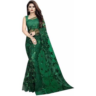 Buy Designer Green Color Net Material 