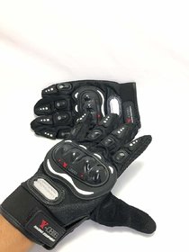 Mubco Pro Biker's Gloves Full Finger Gloves Size Medium Unisex (Black)