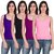Set Of 3 Tank Top Vest Camisole Sando For Women,Girls - Multi - Color
