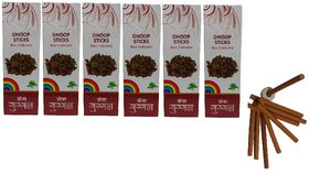 Uniqon Rare Collection(Pack Of 6) Premium Fresh Guggal Scented Dry Dhoopbatti Incense Sticks Box(10 Sticks)