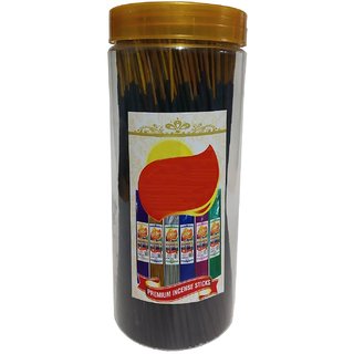 Uniqon (Pack Of 500 Gram Jar) Golden Collection Sandal Fragrance Scented Premium Incense Sticks Agarbattis