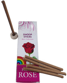 Uniqon Rare Collection(Pack Of 1) Premium Fresh Rose/Gulab Scented Dry Dhoopbatti Incense Sticks Box(10 Sticks)