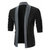 PAUSE Black Solid Shawl Collar Loose Fit Full Sleeve Men's Shrug