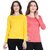 Haoser Multi Colour Women Cotton Full Sleeves T Shirts For Women And Girls