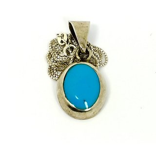Ceylonmine 7.00 Ratti Firoza Stone Pendant Gold Plated Natural & Lab Certified Turquoise Pendant Ceylonmine 7.00 Ratti Firoza Stone Pendant Gold Plated Natural & Lab Certified Turquoise Pendant
