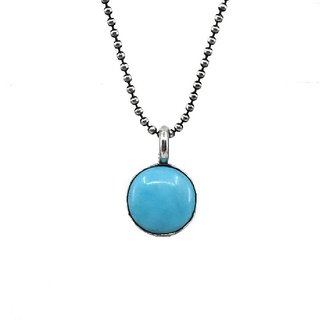                       Ceylonmine 7.00 Ratti Firoza Stone Pendant Silver Natural  Lab Certified Turquoise Pendant                                              