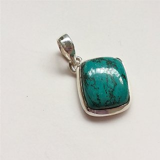                       Ceylonmine 7.25 Ratti Turquoise Pendant Natural & Lab Certified Gemstone Firoza Locket For Women & Men                                              