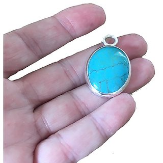 Ceylonmine Firoza Pendant Original & Lab Certified Gemstone 7.25 Ratti Turquoise Stone Pendant For Women & Men Ceylonmine Firoza Pendant Original & Lab Certified Gemstone 7.25 Ratti Turquoise Stone Pendant For Women & Men
