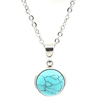Ceylonmine Turquoise Pendant Natural Firoza Stone 7.25 Ratti Pendant Firoza Pendant/Locket For Astrological Purpose Ceylonmine Turquoise Pendant Natural Firoza Stone 7.25 Ratti Pendant Firoza Pendant/Locket For Astrological Purpose