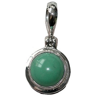 Ceylonmine 7.00 Ratti Turquoise Pendant Silver Natural & Unheated Gemstone Firoza Stone Locket For Unisex Ceylonmine 7.00 Ratti Turquoise Pendant Silver Natural & Unheated Gemstone Firoza Stone Locket For Unisex