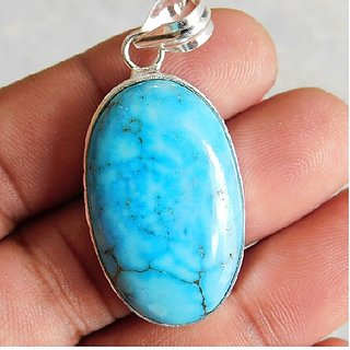 Ceylonmine Firoza Pendant Natural & Original & Unheated Gemstone Firoza Pendant/ Locket Silver 6.25 Ratti For Unisex Ceylonmine Firoza Pendant Natural & Original & Unheated Gemstone Firoza Pendant/ Locket Silver 6.25 Ratti For Unisex