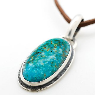                       Ceylonmine 7.25 Ratti Turquoise Pendant Natural & Lab Certified Gemstone Firoza Locket For Women & Men                                              